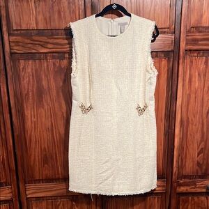 NWT H&M Elegant Cream Sleeveless Dress